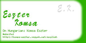 eszter komsa business card